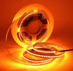 120 LEDLİ PROFESYONEL ŞERİT LED AMBER 5 METRE 12 VOLT 2835 ÇİPLİ - 1