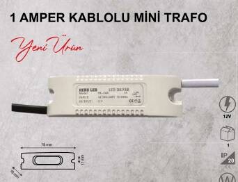 12V 1 AMPER MİNİ TRAFO - 1