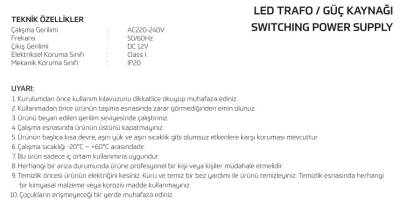 12V 20,8 AMPER LED TRAFOSU 250 WATT İNOLED - 4