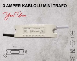 12V 3 AMPER MİNİ TRAFO - 1