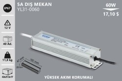 12V 5A DIŞ MEKAN TRAFO - 1