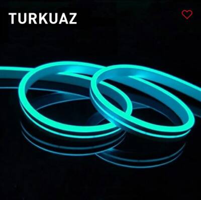 12V TURKUAZ NEON LED FLEXIBLE 5 METRE İNOLED - 1