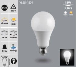 15W LED AMPUL BEYAZ - 1