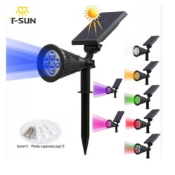 15W RGB SOLAR KAZIKLI ÇİM ARMATUR HS-4003 RGB - 1