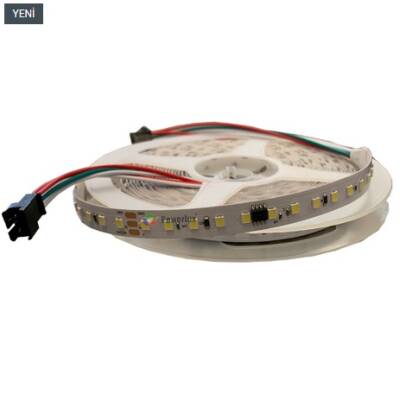 24 Volt BEYAZ Akar Yürüyen Piksel Şerit Led 2835 Çip 120 Led (5 Metre) - 2