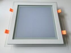 24W CAMLI KARE LED PANEL ARMATÜR BEYAZ - 1