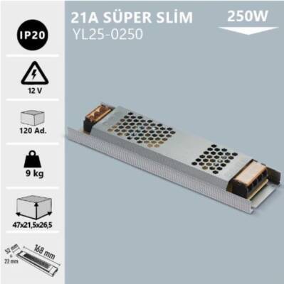 250W 21A SUPER SLIM TRAFO YL25-0250 - 1