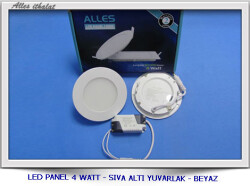 3 WATT SIVA ALTI YUVARLAK LED PANEL BEYAZ 10 ADET - 1