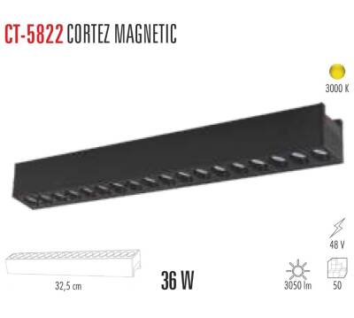 36W CORTEZ MAGNETIC SPOT SİYAH (GÜNIŞIĞI) CATA CT-5822G - 1