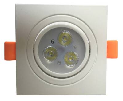 3X1 WATT BEYAZ LED SPOT KARE BEYAZ KASA - 1