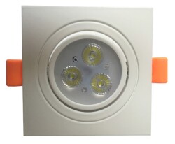 3X1 WATT GÜNIŞIĞI LED SPOT KARE BEYAZ KASA - 1