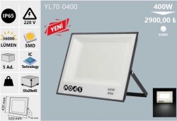 400W LED PROJEKTÖR BEYAZ NOAS YL70-0400 - 1