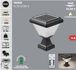 50W VENÜS SOLAR SETÜSTÜ ( 3 RENK + KUMANDALI ) NOAS YL74-0100-S - 1