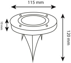 5W Uranüs BEYAZ 6500K Led Solar Aplik YL74-8001-S Noas - 5