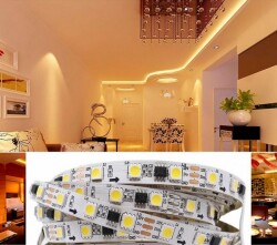 AKAR AÇILAN GÜNIŞIĞI IP20 12V WS2811IC TEK RANK PİKSEL ŞERİT LED 5METRE WS2811IC GÜNIŞIĞI 12V 60LEDLİ  - 1