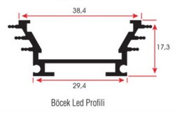 ALS-2801 LED KANALI 3MT BOY 0,385kg/m - 2