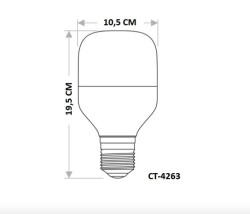 Cata 35 Watt E27 Duylu Torch Led Ampul CT-4263 Beyaz Işık - 3