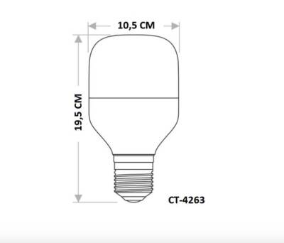 Cata 35 Watt E27 Duylu Torch Led Ampul CT-4263 Beyaz Işık - 3