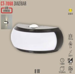 Cata 8W Zanzibar Led Aplik Günışığı Renk Dış Mekan CT-7068 - 1