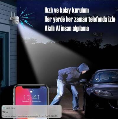 Cata CT-4051 Hareket Sensörlü Akıllı Dış Mekan Güvenlik Kamerası - 4