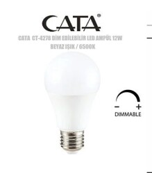 Cata CT-4278 12W e27 Duylu 6500K Beyaz Işık Led Ampul Dim Edilebilir - 1