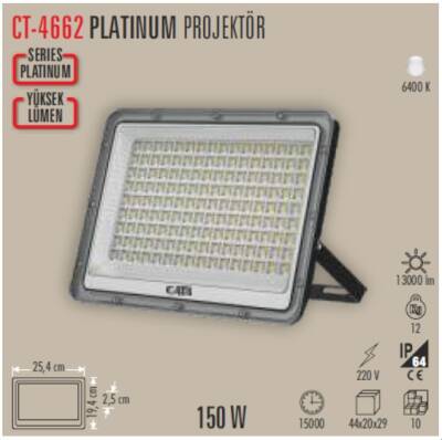 CATA CT-4662 150W PLATINUM LED PROJEKTÖR BEYAZ 6500K - 1