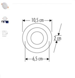 Cata CT-5150 7W 6500K Beyaz-Mavi Yuvarlak Led Panel - 2