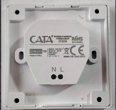 Cata Ct 5170 G 1 W Sensörlü Koridor Led Spot Günışığı - 3