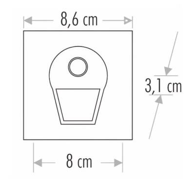 Cata Ct 5170 G 1 W Sensörlü Koridor Led Spot Günışığı - 4