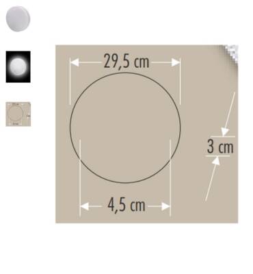 Cata CT-5665 55W 3200K GÜNIŞIĞI Sıva Üstü X Plus Yuvarlak Led Panel - 3