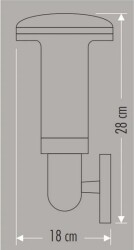 Cata CT-7015 E27 28cm Siyah Napoli Bahçe Armatürü - 3