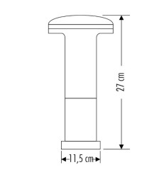 Cata CT-7016 E27 27cm Siyah Napoli Bahçe Armatürü - 3