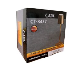 Cata Masa Lambası Gold Renk Ct-8437 Tek Anahtarla 3 Renk - 4