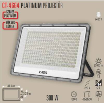 CT-4664 300W PLATINUM LED PROJEKTÖR BEYAZ 6500K - 1