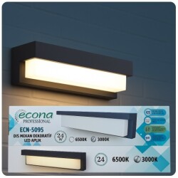 ECN-5095 DIŞ MEKAN DEKORATİF LED APLİK GÜNIŞIĞI 3000K - 1