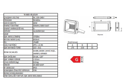 ERK-30 WATT YEŞİL SMD LEDLİ SLİM PROJEKTÖR  - 2