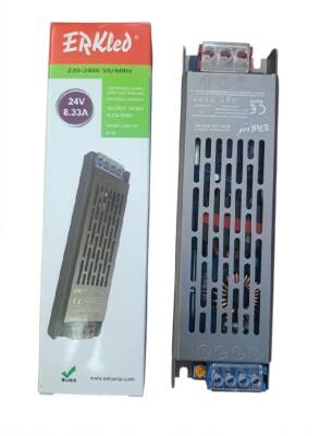 ERK-3200 24V 8.33A 200W LED TRAFO SLIM KASA 100WATT - 1
