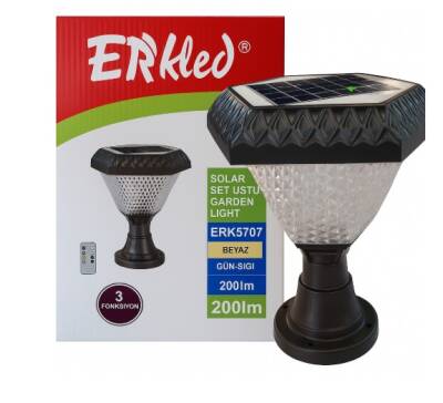 ERKLED SOLAR BAHÇE ARMATÜRÜ ALTIGEN 30W DUVAR ÜSTÜ 3 RENK ( BEYAZ + 4000K + GÜNIŞIĞI ) KUMANDALI - 1