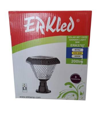 ERKLED SOLAR BAHÇE ARMATÜRÜ ALTIGEN 30W DUVAR ÜSTÜ 3 RENK ( BEYAZ + 4000K + GÜNIŞIĞI ) KUMANDALI - 2