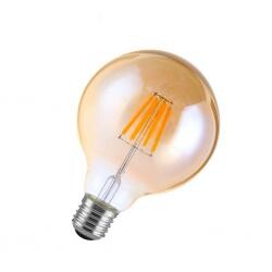 G-125 6 WATT FLAMANLI RUSTİK LED AMPUL BALON TİPİ - 2700K GÜNIŞIĞI - 1