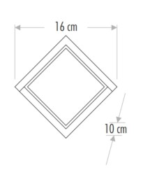 Günışığı 12W Siyah Sıva Üstü Led Aplik Cata CT-7074 3200K - 4