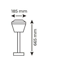 HELIOS HS 4027 100 Watt Solar Bahçe Armatürü - Metal Gövde - 4 Renk Fonksiyonlu (Beyaz + Ilık Beyaz + Gün Işığı + RGB) - 3