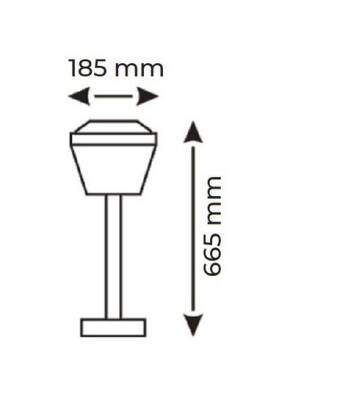 HELIOS HS 4027 100 Watt Solar Bahçe Armatürü - Metal Gövde - 4 Renk Fonksiyonlu (Beyaz + Ilık Beyaz + Gün Işığı + RGB) - 3