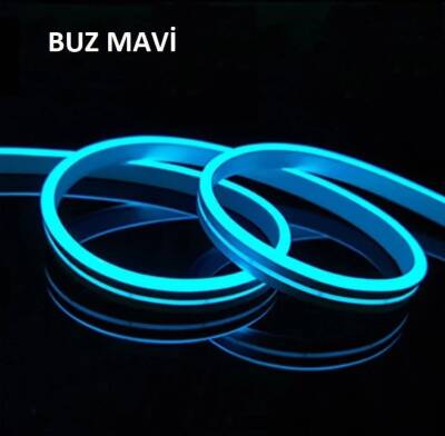 İNOLED 12V NEON BUZ MAVİSİ TURKUAZ 5MT / PAKET 6X12MM - 1