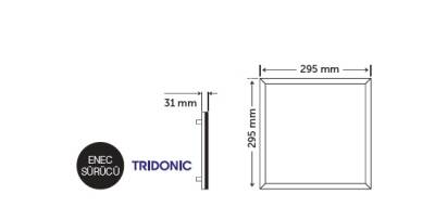 İNOLED 30x30 LED PANEL BEYAZ ENEC DRİVER FLİCKER FREE 16W 6500K IP40 - 3