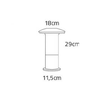 MANTAR BAHÇE ARMATÜR KISA SİYAH 29CM ECONA ECN-5030-S - 2