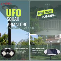 NOAS 300W YL73-0330-S UFO SOLAR SOKAK ARMATURU KUMANDALI - 2