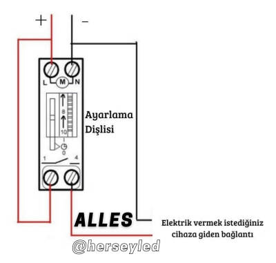 Noas YL04-7101 3500W 16A W Otomat Zaman Saati - 3