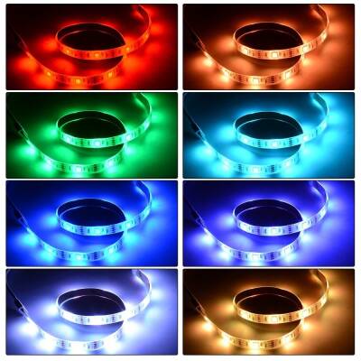 RGB 24 VOLT DIŞ MEKAN 3 ÇİPLİ 5050 METREDE 60 LED ŞERİT LED - 1