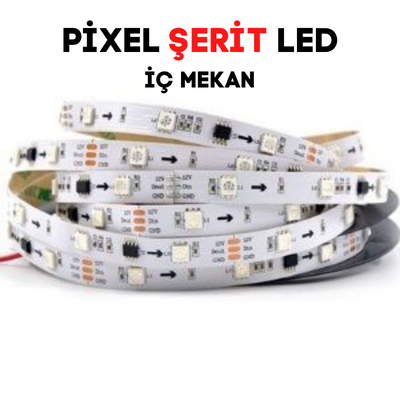 RGB Magic Şerit Led IP20 Metrede 60 Led 5MT IP20- WS2811-MAGIC LED  - 1